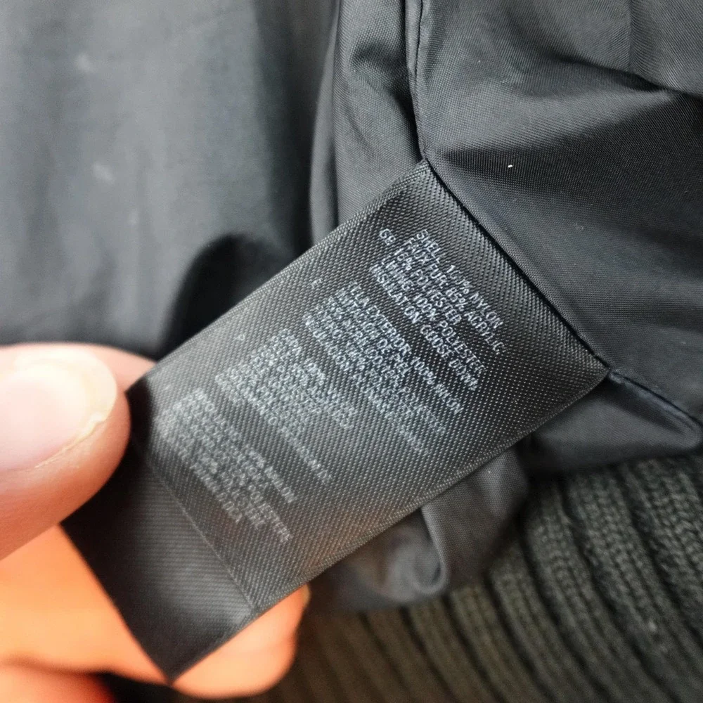 The North Face 550 Down Jacket Womens Small Black Hooded Quilted Puffer Full Zip - Picture 6 of 11